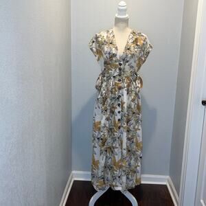 HIKA Floral and Butterflies MIDI Dress - NWT - Size M